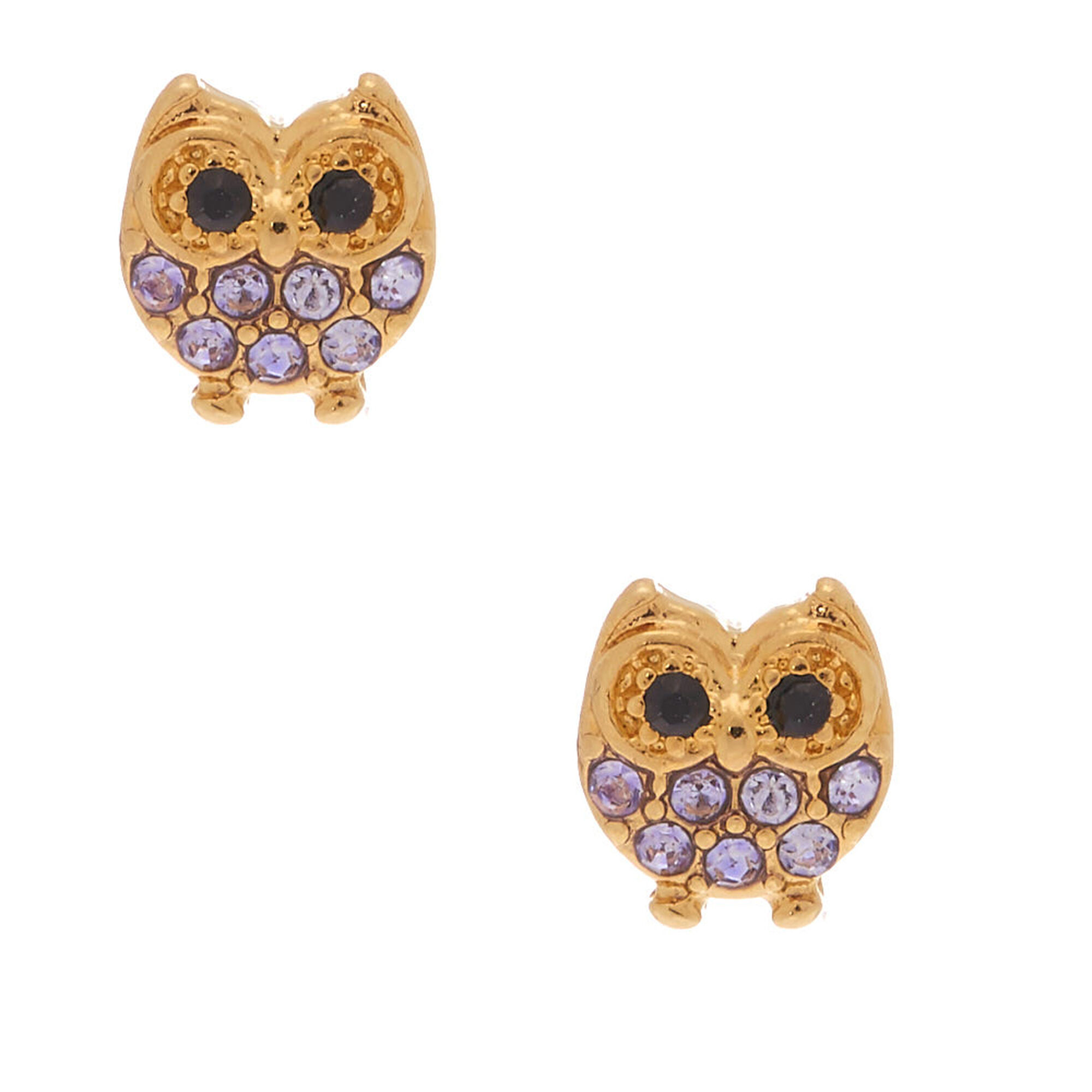 Tiny Stud Earrings Pink and Purple Earrings Polymer Clay Owls Hypoallergenic Earrings Owl Jewelry Owl Gifts Cute Owl Earrings